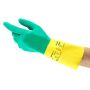 Dwukolorowa rękawica z naturalnej gumy i neoprenu z podwójną powłoką, z flokowaną podszewką - AlphaTec® 87-900